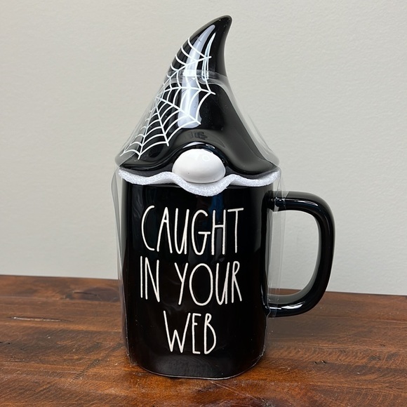 Rae Dunn “Caught in Your Web” Halloween Gnome Mug - Picture 2 of 8